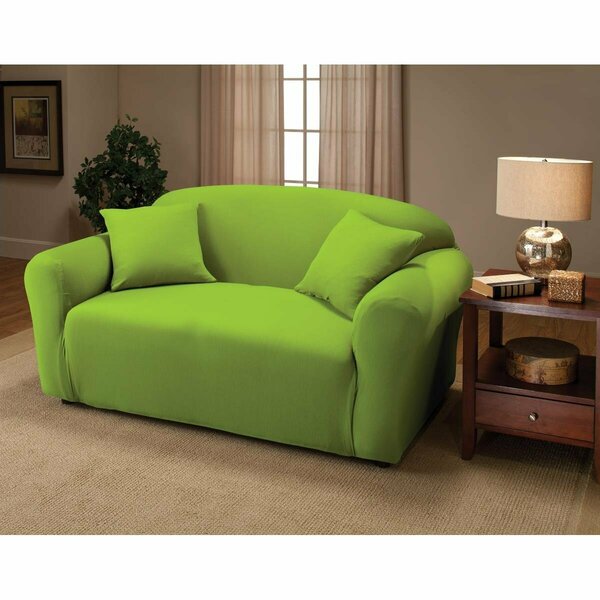 Madison Industries Stretch Jersey Loveseat Slipcover, Lime JER-LOVE-LM